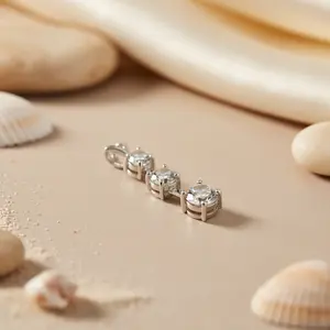 Collar con Colgante de Plata 925 con Circonita Cúbica, Collar de Cristal para Mujer - Product Image 3