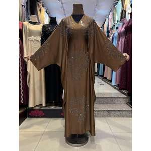 Abaya pour femmes, best-seller, de haute qualité, faite à la main, à manches longues, vintage, modeste, avec des perles décoratives, en tissu Nida premium - Product Image 2