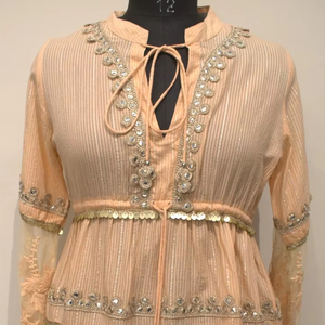 Vestido de Encaje Holgado Estilo Bohemio Vintage Dorado para Mujer de Runway Rebel, con Cintura Natural, Tela de Encaje de Poliéster - Product Image 1