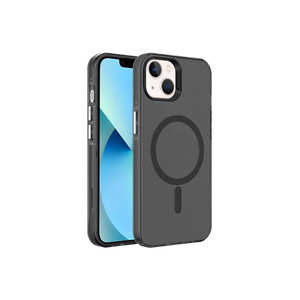 Funda trasera rígida transparente esmerilada Netzy compatible con MagSafe C-Pro para iPhone 15 Plus 14 Plus 13 Pro Max - Logotipo amarillo - Product Image 2