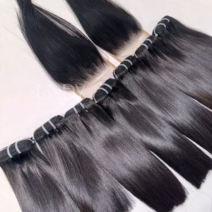 Bundles de couleur naturelle droite d'os SDD et ensemble de fermeture Extensions de cheveux Vietnames - Product Image 1