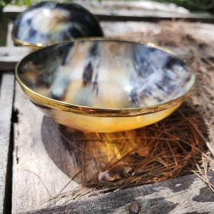 Polished Cow Horn <b>Bowl</b> for Party Fruit Display & Dry <b>Snacks</b>-Durable & Eco-Friendly Traditional Table Setting Indian Handmade - Product Image 1
