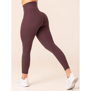 Nuevo logotipo Plum NKD Leggings de cintura alta Scrunch contorneados en la cintura trasera Ropa activa sostenible Leggings de gimnasio de moda para mujeres - Product Image 3