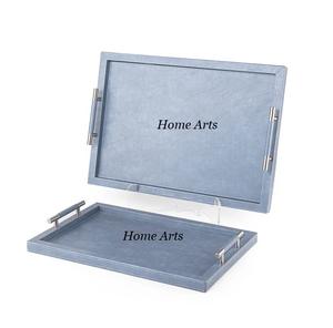 ถาดเสิร์ฟชาและกาแฟพร้อมถาดเสิร์ฟอาหารหนังดีไซน์มาตรฐาน - Product Image 5