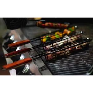 Kit de panier de gril à roulettes Accessoires de barbecue de qualité supérieure pour la cuisson en plein air - Product Image 5