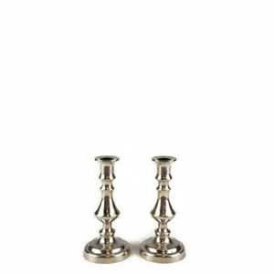 Wholesale Luxury Silver Aluminium Candle Holder Set 2 <b>Tall</b> Classic Metal <b>Candlesticks</b> Home Wedding Birthday Decor Eco-Friendly - Product Image 5