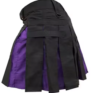 Faldas de pantalones de tartán escocés con estampado de cinturón Kilt para hombre de la mejor calidad en Tipo de grano de piel Sheesh metálico - Product Image 2