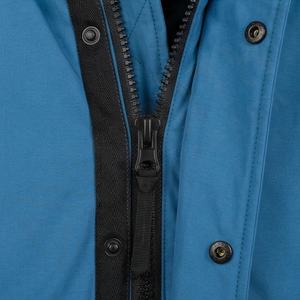 Veste parka pour homme, capuche amovible, fausse fourrure, rembourrage en duvet de canard, matelassée, col montant, unie, thermique, épaisse, pour l'hiver - Product Image 4