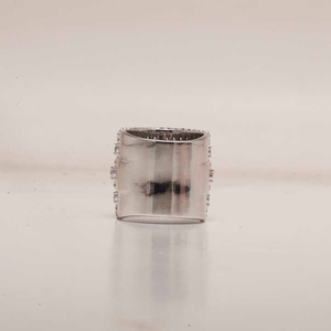 Anillo de banda de tres hileras para hombre, estilo hip hop, con cruz y corona, regalo de cumpleaños, estilo Icy, diamante cultivado en laboratorio, moissanita, perla, IGI - Product Image 3