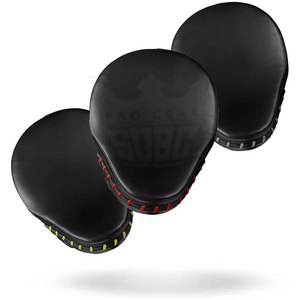 Exercise Training Adjustable High Quality Durable Leather Focus Mitts MMA <b>Gloves</b> <b>Moisture</b> Wicking Hook Loop Closure Customizable - Product Image 5