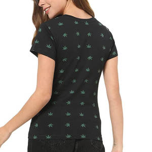 Camisetas de algodón personalizadas para mujer, camisetas informales de manga corta, tela transpirable suave, diseño personalizable, camisetas OEM al por mayor - Product Image 2