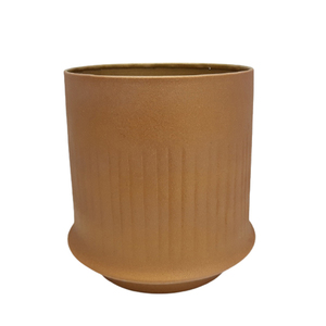 Recién llegado, maceta redonda de línea recta de Metal para suelo, interior, exterior, pared, mesa, decoraciones de jardín personalizadas, venta al por mayor - Product Image 1