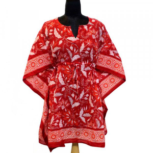 New Products <b>Kaftan</b> Dresses Short Free Size 100% Cotton Hand Block Printed Beautiful Beach <b>Kaftans</b> for Sale at Lowest Price - Product Image 5