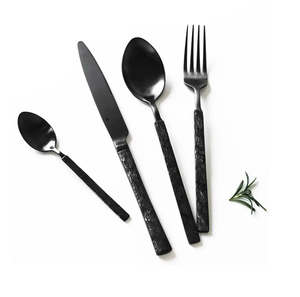 ช้อนโลหะสีดำใช้กับอาหารทำจากเหล็กผิวเรียบทำสีสำหรับเครื่องครัว - Product Image 5