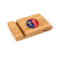 Support de bureau en bambou écologique avec chargeur sans fil 15W, station de charge rapide pour téléphone portable, support de charge en bois, logo personnalisé