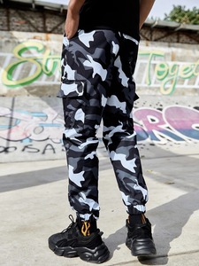 Pantalons pour hommes de haute qualité Logo imprimé sur mesure Pantalons de style cargo Pantalons et pantalons pour hommes de style délavé - Product Image 5