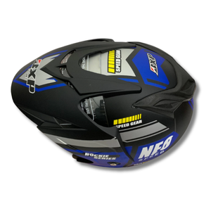 High Quality New BXP GL Neo Speed <b>Blue</b> Matte Open Face Helmet | Solid Color SNI Certified Motorcycle Helmet <b>Foam</b> for Adults - Product Image 2