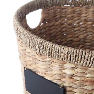 Woven Hyacinth Seagrass Twist Round Handle Laundry <b>Basket</b> Storage Bin for Pantry Bathroom Office Kitchen Shelve Organization - Product Image 4
