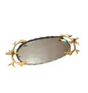 Plateaux de service métal décoration de la maison salon décoration de mariage best-seller accents décoration de la maison plateaux à bas prix - Product Image 5