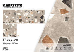 Azulejos de Porcelana Vitrificada con Aspecto Vintage de 600x600 mm, Acabado Mate Rústico Terra 20, Azulejos Antideslizantes de 2x2 Pies para Interiores y Exteriores - Product Image 2