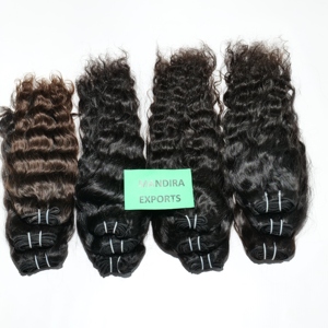 100% cutícula sin procesar alineada doble trama ondulada onda profunda templo extensiones de cabello humano indio calidad cruda en paquete - Product Image 6