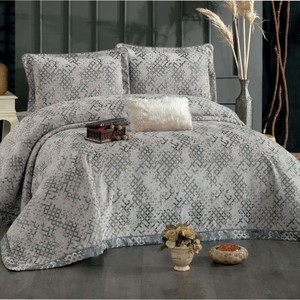 Ensemble de couvre-lit Guzide ANNA 4 pièces en chenille 100% vison, taille King, pour usage domestique, fabriqué en Turquie - Product Image 1