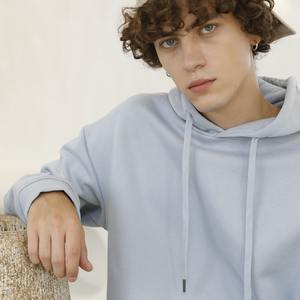 High quality custom 330G wool ring solid color fashion brand loose hoodie hoodie hoodie set - Product Image 5