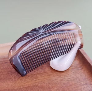 Peine de cuerno de búfalo de alta calidad para el hogar, peine de cuerno pequeño de tamaño personalizado, venta más vendida, peine de cuerno artesanal - Product Image 6
