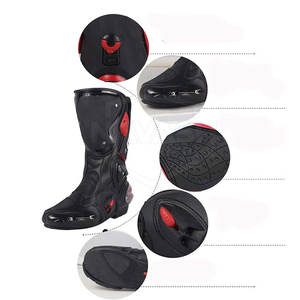 Chaussures de course en cuir pour moto, design personnalisé, cuir de haute qualité, chaussures de course pour moto - Product Image 3