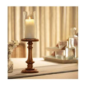 Bougeoir à cylindre en bois épais de meilleur créateur pour Noël Décor européen américain pour mariage Maison Table à manger carrée - Product Image 4