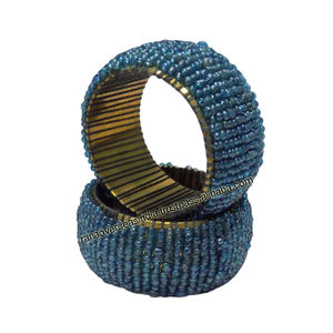 Gran oferta de lujo de alta calidad, servilletero con cuentas de cristal para fiesta de Navidad, aniversario, Decoración de mesa de boda - Product Image 2