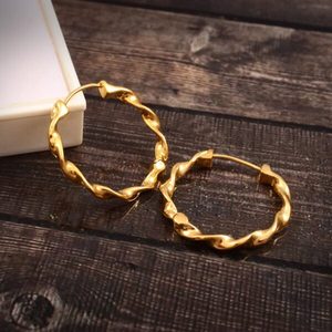 Pendientes de aro de elegancia ondulada de Plata de Ley 925 de alta calidad diseños colgantes finos chapados en oro para fiestas - Product Image 2