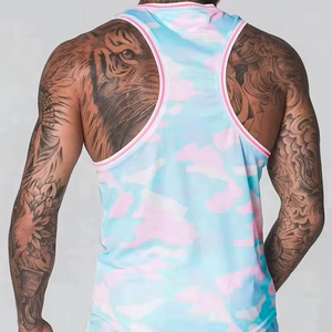 Camiseta sin Mangas Deportiva para Hombre de Poliéster de Alta Calidad, Ecológica, Transpirable, de Secado Rápido, Estilo Vintage, Ropa Deportiva para Gimnasio, Ropa Activa - Product Image 2