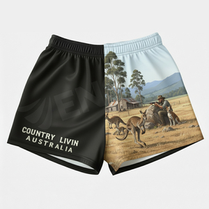 Offre Spéciale personnalisé conçu unisexe Rugby Footy Shorts couleur unie impression numérique taille élastique 100% Polyester séchage rapide respirant - Product Image 3