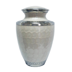 Urna de cremación de aluminio y metal más vendida con diseño de Meenakari, contenedor de tamaño completo para cenizas funerarias, forma de tamaño personalizado - Product Image 2