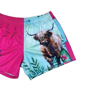 Pantalones Cortos de Rugby Unisex 100% Poliéster, Impresión Digital Personalizada con Logotipo, Color Sólido, Transpirables, de Secado Rápido, Cierre con Cordón Ajustable - Product Image 3