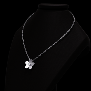 Collier pendentif en argent sterling 925 de haute qualité pour femmes élégantes avec diamant de fleur coupée Leb Grown pour les fêtes de fiançailles - Product Image 4