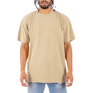 Top Product Most Popular Design T-Shirt Men Hip Hop Drop Shoulder Oversized Beige Color T Shirts For Sale by AL-FARAJ