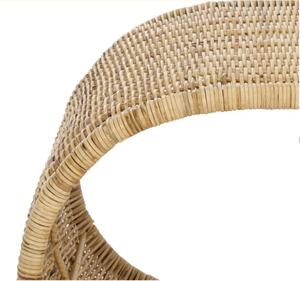 Mesa de Centro de Ratán Hecha a Mano de Estilo Minimalista, Mesa Auxiliar Curva de Mimbre, Muebles Rústicos de Estilo Bohemio para Sala de Estar de Vietnam - Product Image 3