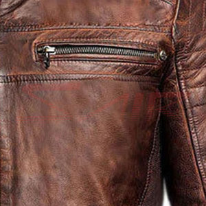 Customized Men's Lightweight Breathable Leather Winter <b>Jacket</b> <b>Plus</b> <b>Size</b> <b>Waterproof</b> Bomber Sheep Design Zipper Knitted Cotton - Product Image 5