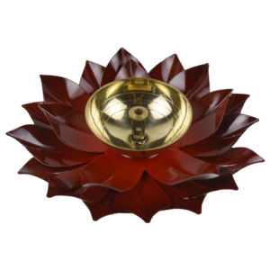 Joti Diya coloré en laiton, design pour la décoration festive de Diwali, Akhand Joti Diya, design de décoration intérieure - Product Image 3