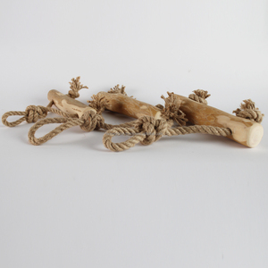 Juguete simple para perros de madera de café y cáñamo, diseñado para entrenamiento interactivo, duradero, para masticar, limpiar los dientes y reducir el aburrimiento - Product Image 3