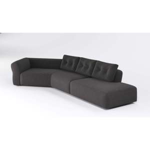 Sofá de Tres Plazas Sengu Bold Contemporáneo, Diseño Europeo, Tapizado en Cuero Genuino y Tela, Esponja para Mayor Comodidad, Ideal para Salas de Estar y Apartamentos - Product Image 3