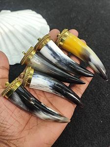 Collier pendentif en corne de buffle, bijoux tribaux naturels et durables pour femmes, haute qualité - Product Image 2