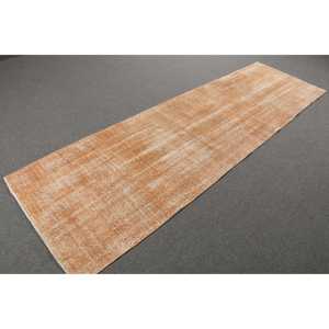 พรมขนาด 3x10 ฟุต, พรมตุรกีโบราณ, พรมลายตารางสีน้ำตาล - Product Image 4