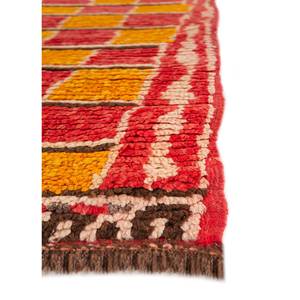 พรมขนสัตว์ขนาดใหญ่ Nayaab Classic รุ่น 9x12 รูปทรงสี่เหลี่ยมผืนผ้า ลายเรขาคณิต สีแดงส้ม ทอแบบเรียบ สำหรับทางเข้าบ้าน ห้องนอน-Paem-1067 - Product Image 4