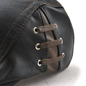 Nueva moda de alta calidad para hombres, gorras de cuero genuino, venta al por mayor, Newsboys, ropa informal, sombreros cálidos de cuero con logotipo personalizado - Product Image 4