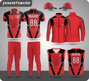 Estilo de moda Diseño de cuello Camiseta de cricket Jersey y pantalones de color de contraste Uniforme con logotipo personalizado para adultos - Product Image 2