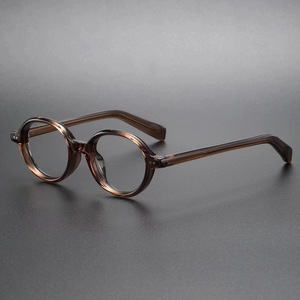 Nouveau Designer Bleu Lumière Lunettes pour Hommes UV400 Ordinateur Vintage Transparent Marron Petit Ovale Monture De Lunettes Optique - Product Image 2