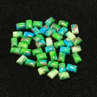 Pierre précieuse naturelle de qualité supérieure AAA+ en turquoise Kingman cuivrée de paon, taille carrée personnalisée, verte, en vrac, pour bijoux DIY